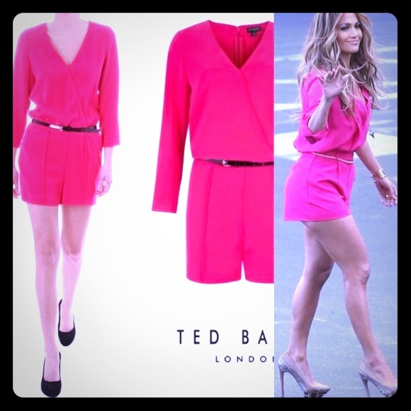 NWT. Ted Baker deep pink Ariyell Romper - Picture 2 of 3